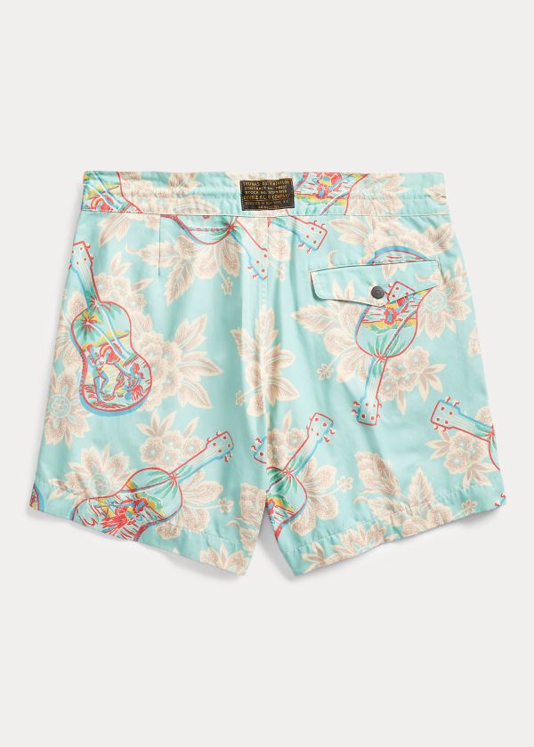 Ralph Lauren Tropical-Print Twill Shorts Herre Danmark (FIPGX7831)